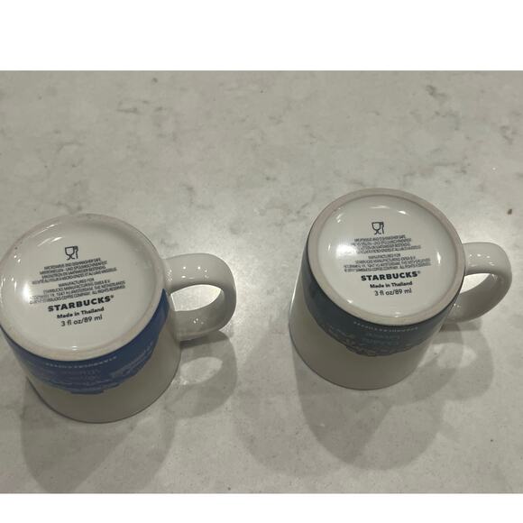 EUC- Starbucks Global icon demitasse Espresso Athens abd Greece Mugs set 3 oz - Picture 6 of 6